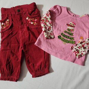 Gymboree Cozy Owl 12-18 month NWT shirt, VGUC pants Outfit.Located Mixed Bin Z24